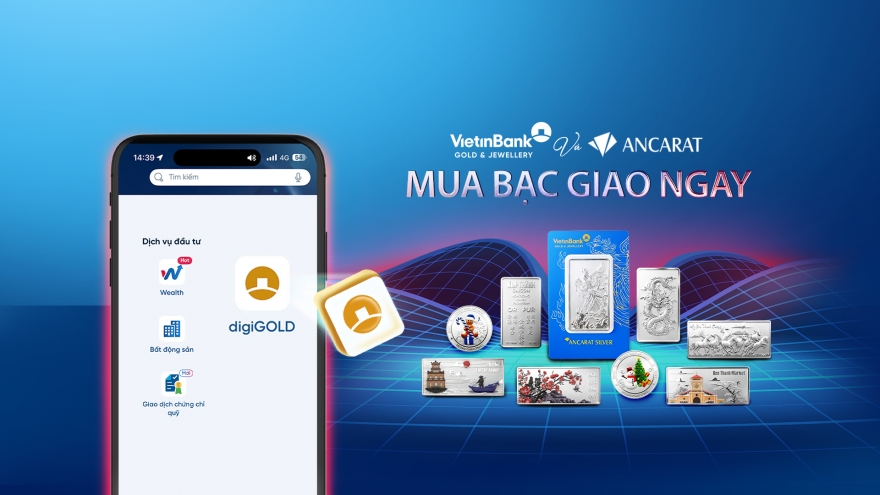 Lần đầu tiên nhà đầu tư có thể mua bạc trực tuyến qua ứng dụng ngân hàng