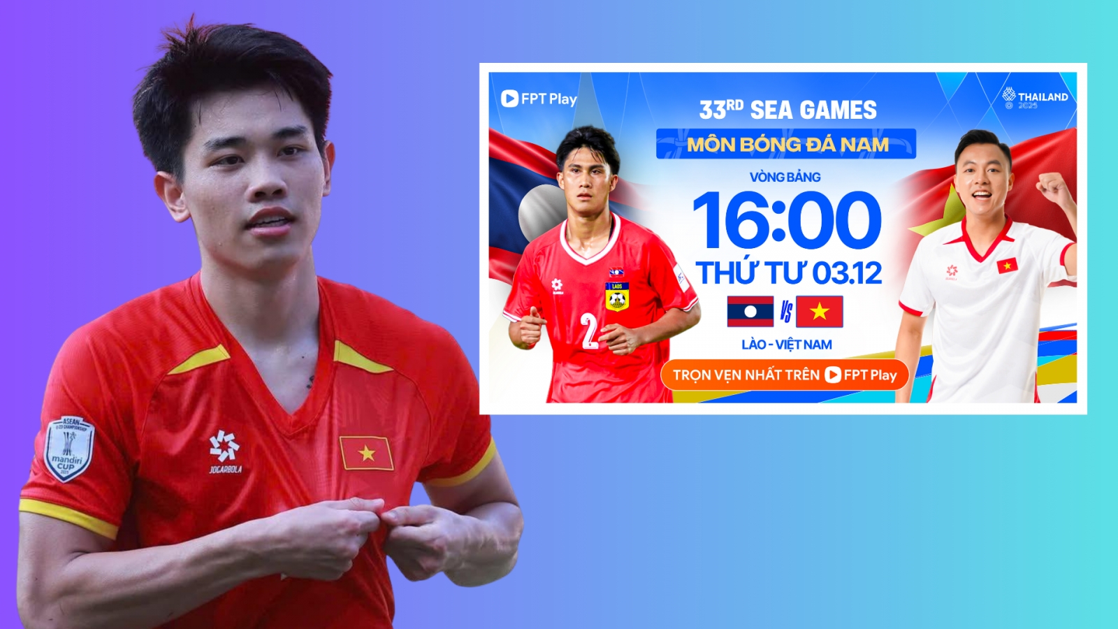 Xem trực tiếp U22 Việt Nam vs U22 Lào bóng đá nam SEA Games 33