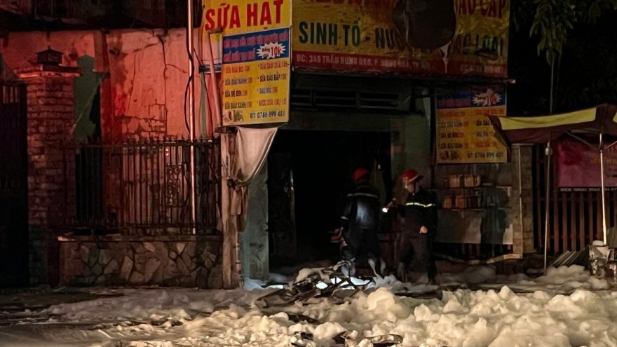 Cháy quán sinh tố tại TP.HCM, một người đàn ông tử vong