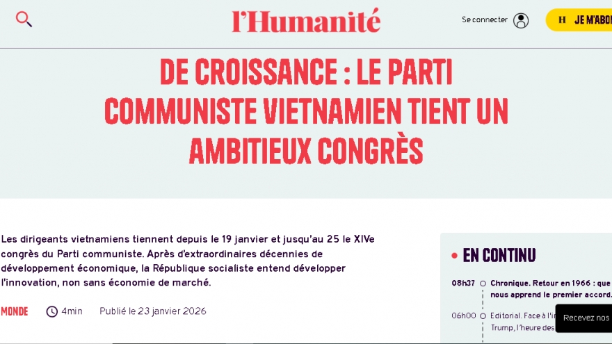Truyền thông quốc tế đánh giá cao tầm nhìn, sự đồng thuận tại Đại hội XIV của Đảng