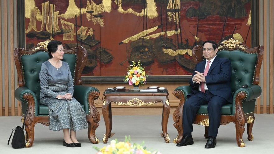 Thủ tướng Chính phủ tiếp Đại sứ Campuchia Chea Kimtha chào từ biệt