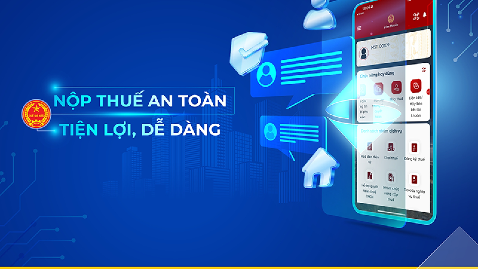 PVcomBank thanh toán nghĩa vụ tài chính đất đai trên ứng dụng eTax Mobile