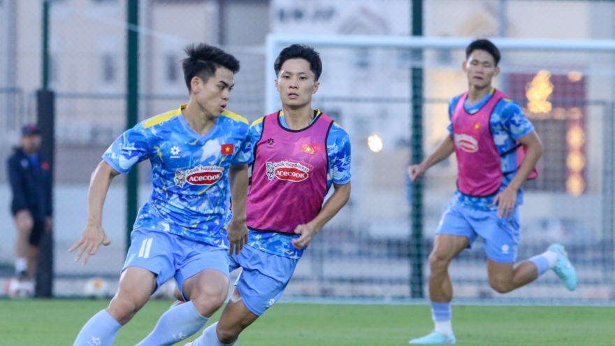 Vietnamese players train hard in Qatar ahead of AFC U23 Asian Cup 2026