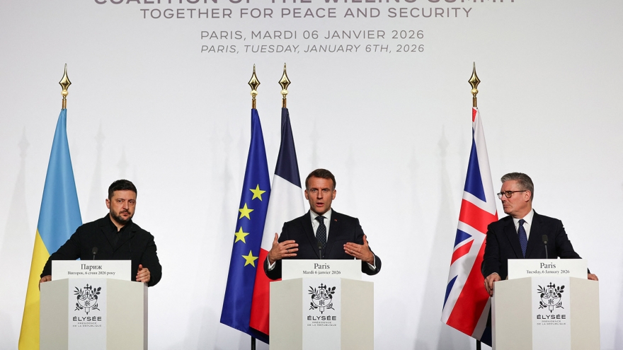 Pháp, Anh và Ukraine ký tuyên bố về lực lượng đa quốc gia sau ngừng bắn