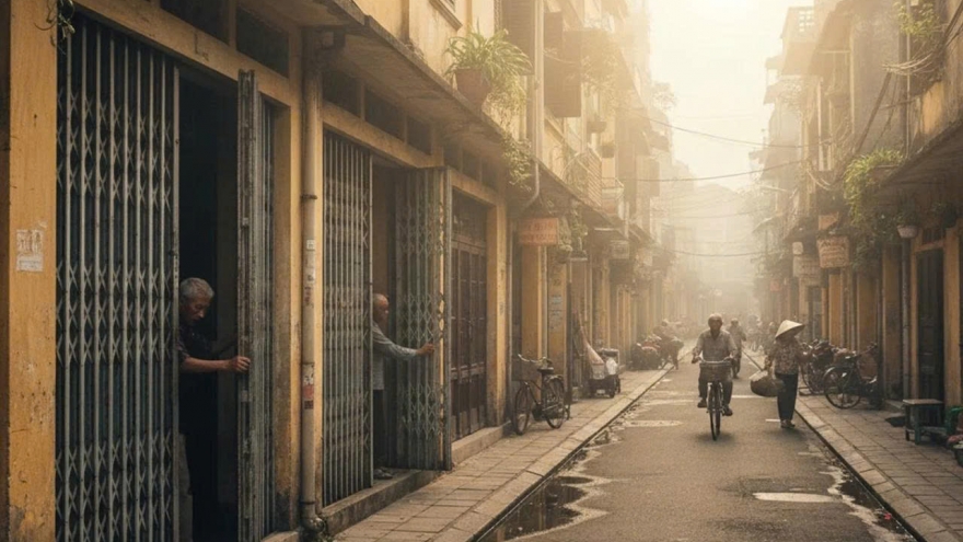 Tiếng cửa sắt - thanh âm một ngày mới ở Hà Nội