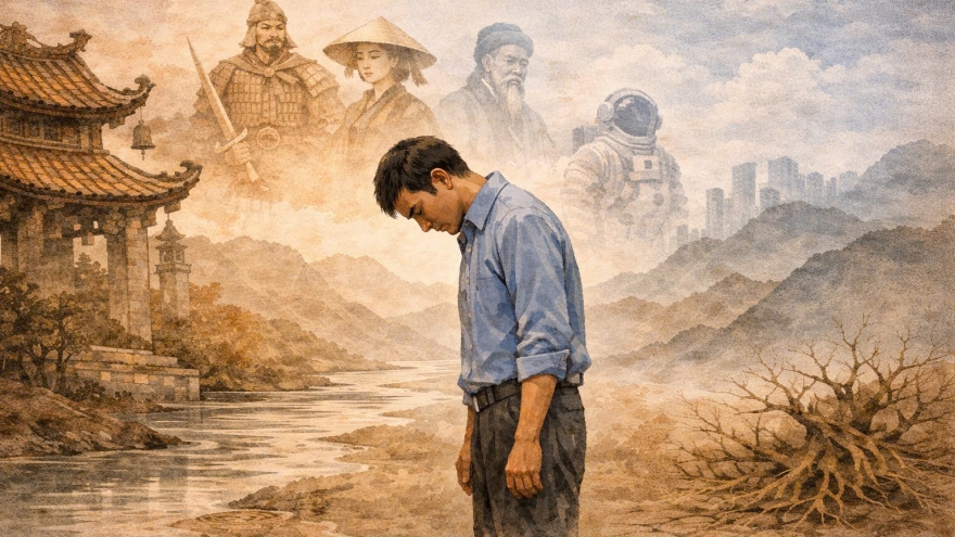 Người đứng thẳng và cúi đầu