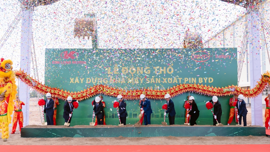 Kimlong Motor động thổ nhà máy 130 triệu USD sản xuất pin BYD cho ô tô điện