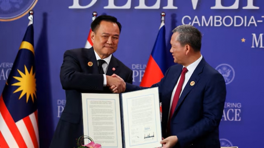 Mỹ hỗ trợ 45 triệu USD giúp Campuchia và Thái Lan thực thi thỏa thuận hòa bình