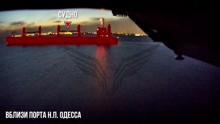 Nga công bố video trả đũa các cuộc tấn công của Ukraine nhằm vào tàu thương mại