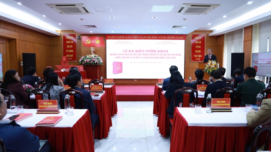 Ra mắt sách của ngành tuyên giáo và dân vận chào mừng Đại hội XIV của Đảng
