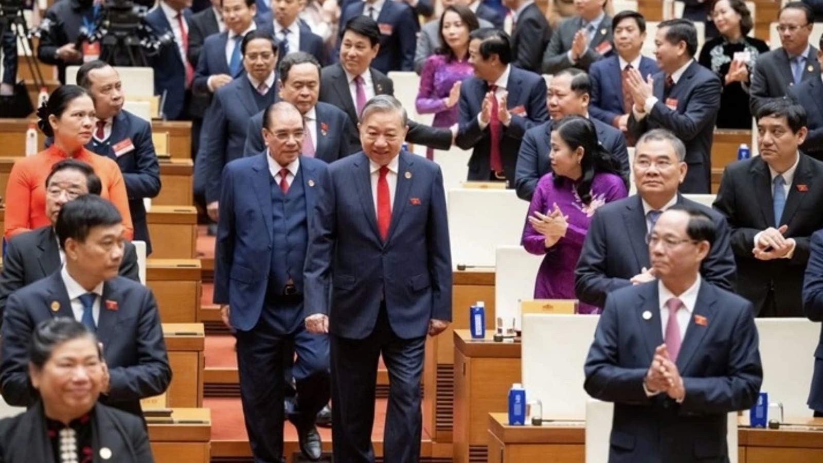 Party and state leaders attend ceremony marking 80 years since first General Election