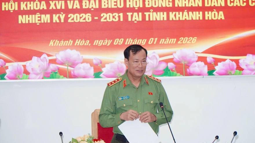 Đoàn Hội đồng bầu cử Quốc gia kiểm tra việc bảo đảm an ninh bầu cử tại Khánh Hòa