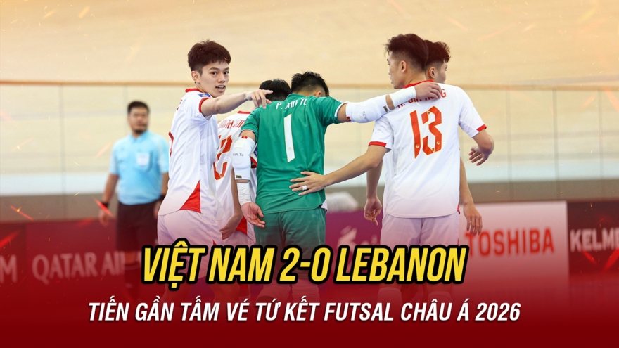Thắng nhẹ Lebanon, ĐT Futsal Việt Nam tiến gần tứ kết giải châu Á