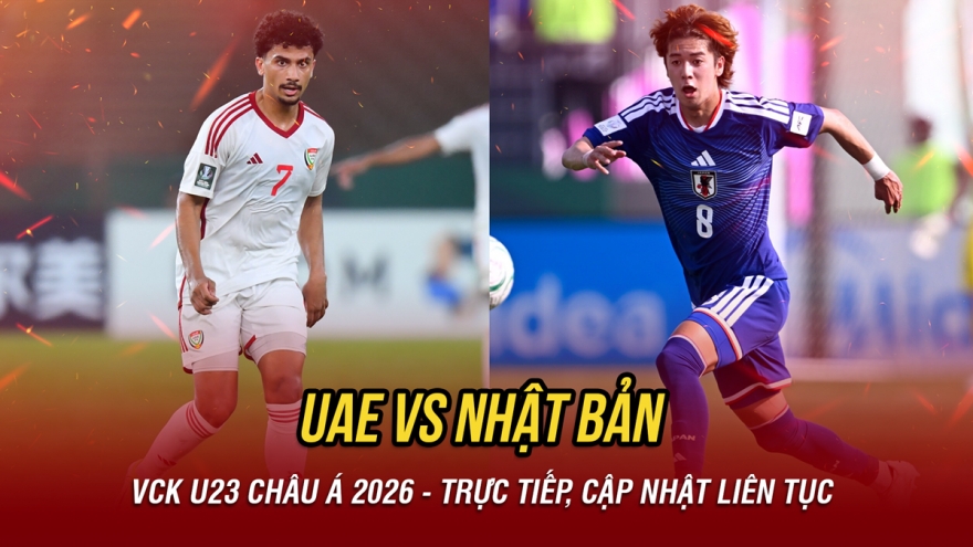 Trực tiếp U23 UAE 0-0 U23 Nhật Bản: Sức mạnh ĐKVĐ