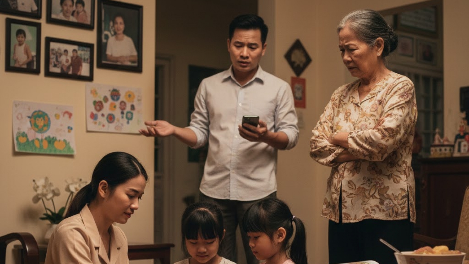 Không khí gia đình căng thẳng vì bố mẹ can thiệp quá sâu chuyện vợ tôi dạy con