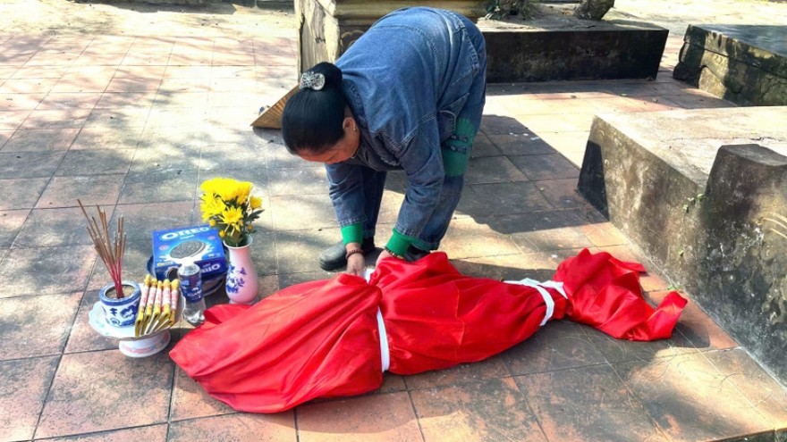 Phát hiện xác cá voi nặng khoảng 40kg trôi dạt vào bờ biển Quảng Trị