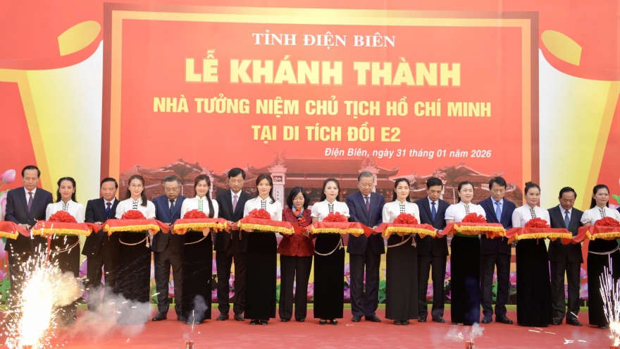 Tổng Bí thư dự lễ khánh thành Nhà tưởng niệm Chủ tịch Hồ Chí Minh tại Điện Biên