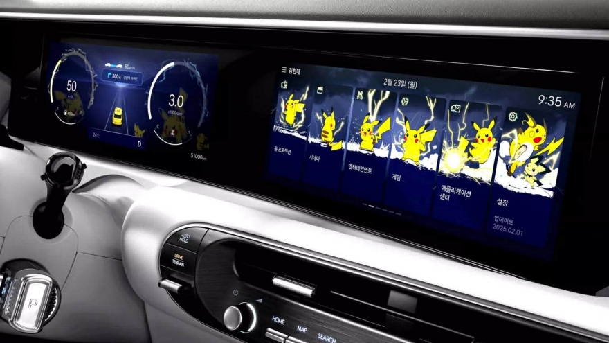 Hyundai ra mắt giao diện Infotainment chủ đề Pokémon trên xe điện và SUV