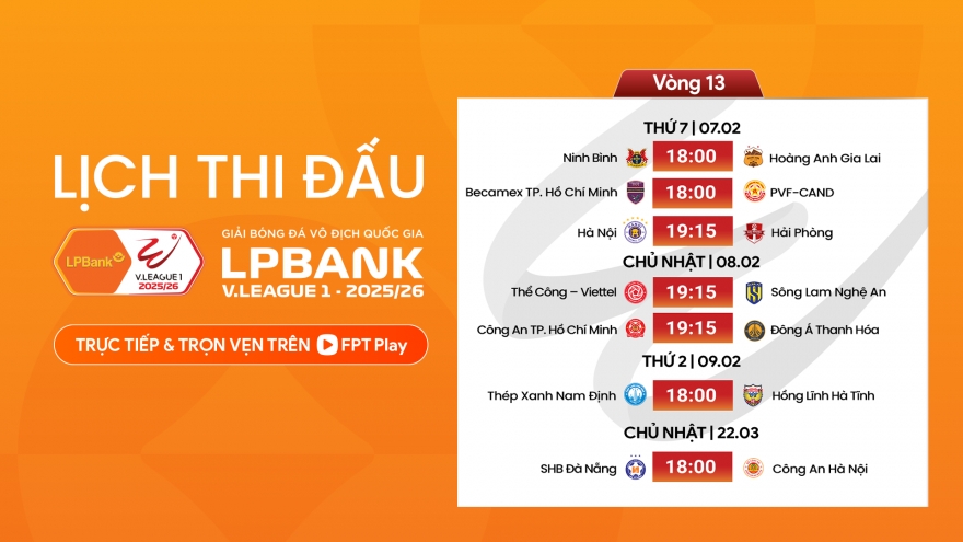 Lịch thi đấu vòng 13 V-League 2025/2026: Ninh Bình so tài HAGL