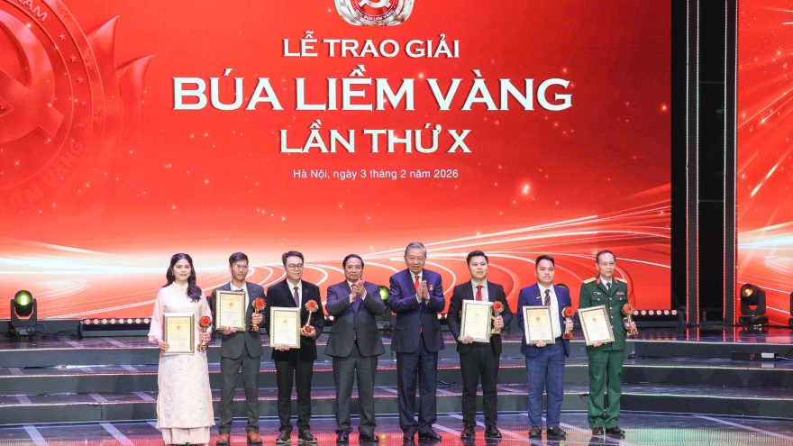 Tổng Bí thư Tô Lâm dự lễ trao Giải Búa liềm Vàng lần thứ X năm 2025