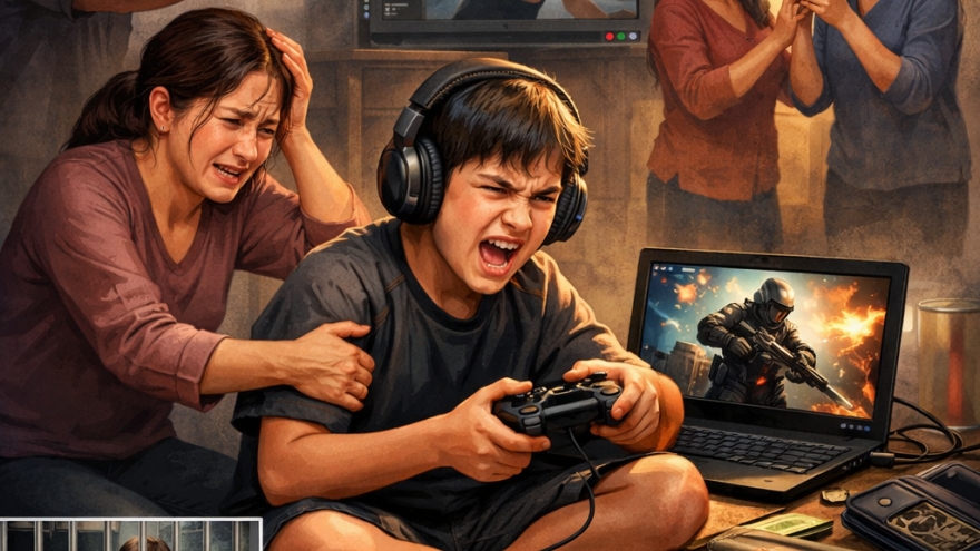 Bất lực vì em trai nghiện game