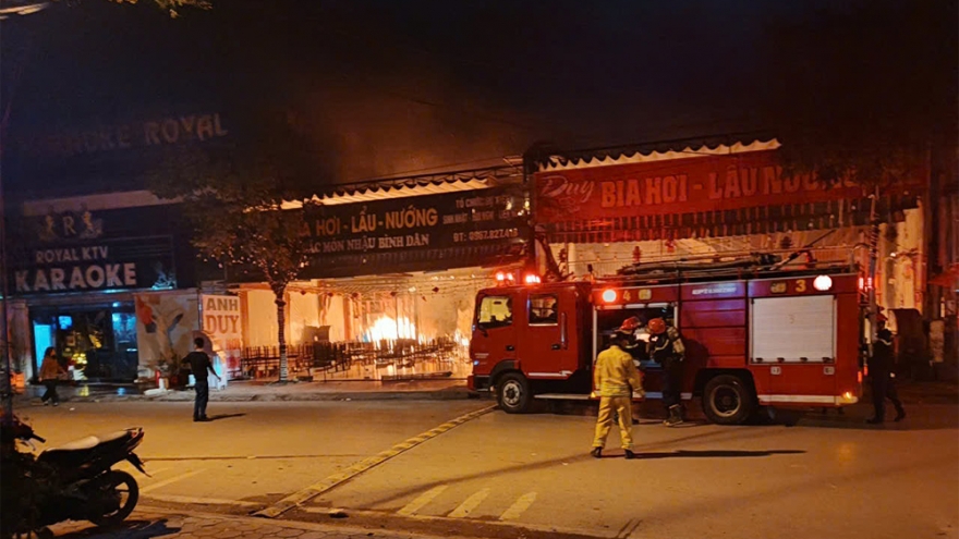 Cháy lớn tại nhà hàng bia hơi ở Bắc Ninh, 1 người tử vong