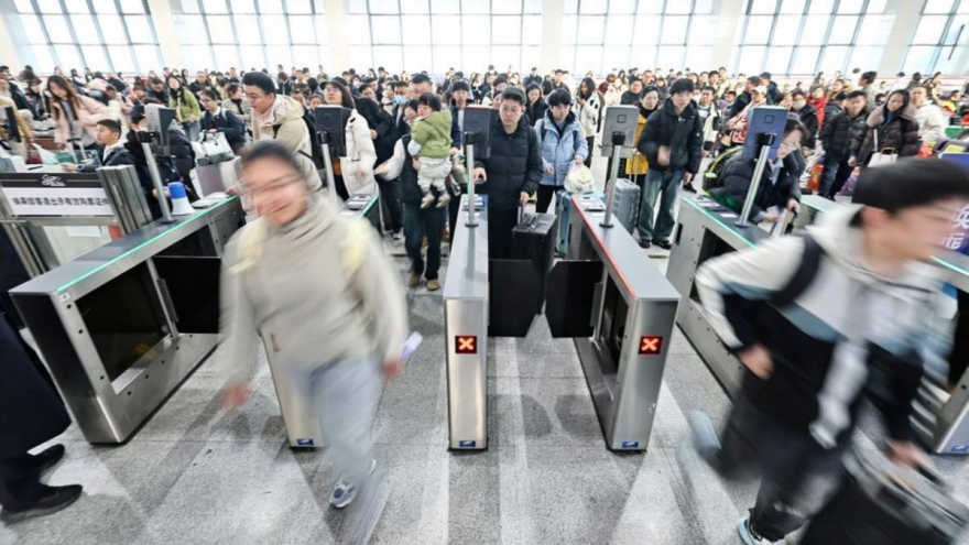 Hơn 2,8 tỷ lượt người di chuyển liên vùng ở Trung Quốc trong kỳ nghỉ Tết 2026