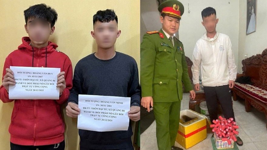 Khởi tố 2 đối tượng đốt pháo nổ trái phép, gây rối trật tự công cộng tại Hà Nội