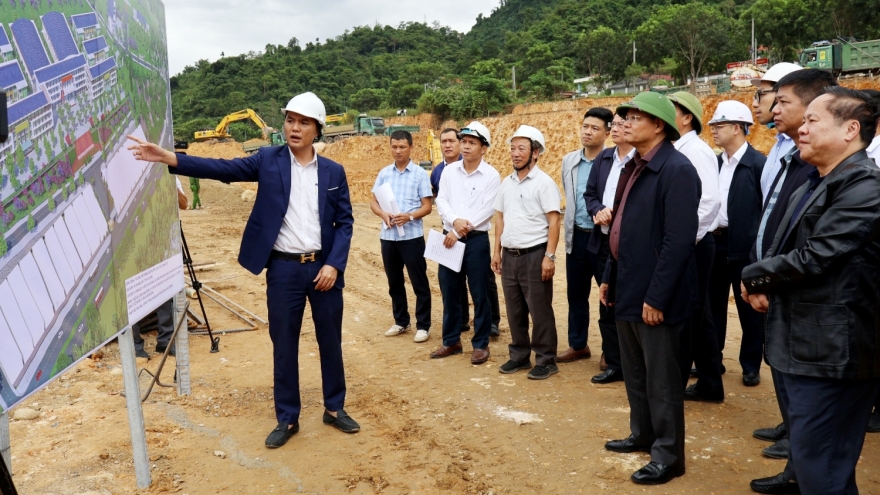 Lai Châu tăng tốc thi công công trình trường nội trú vùng biên