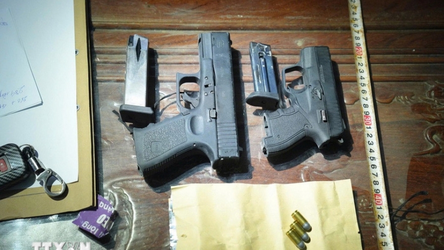 Phá đường dây ma túy liên tỉnh cùng nhiều vũ khí nguy hiểm