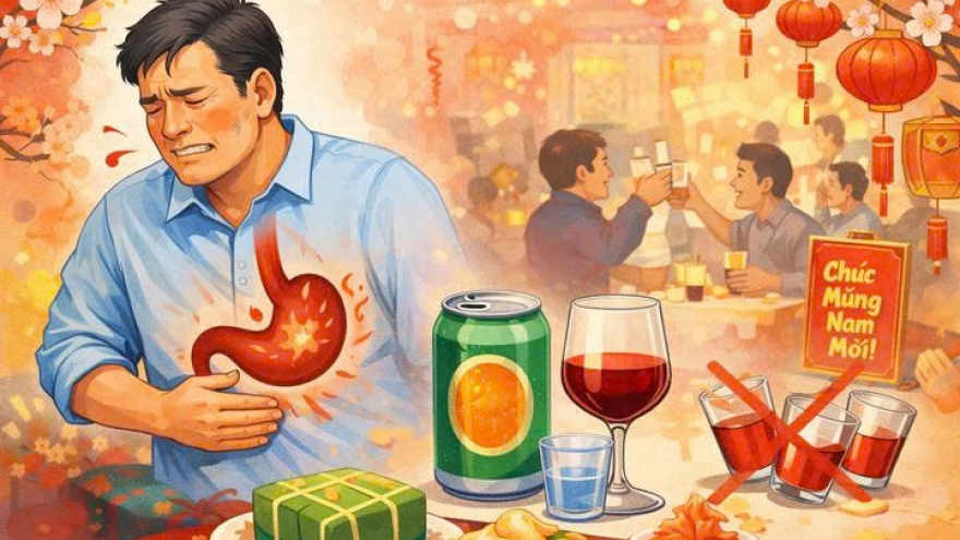 3 nguyên tắc 'vàng' khi uống rượu bia ngày Tết cho người viêm loét dạ dày
