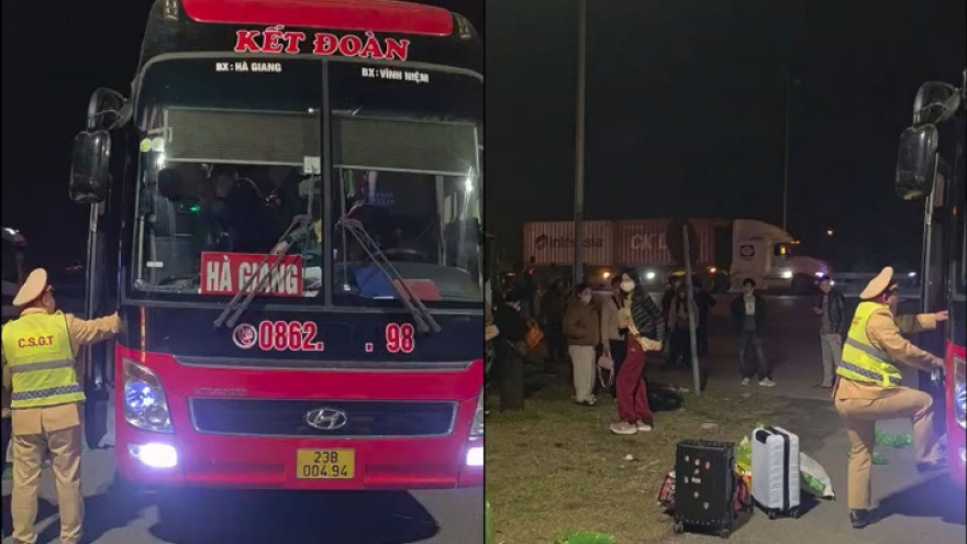 Xe khách 41 chỗ "nhồi" 72 người, tài xế và chủ xe bị phạt gần 200 triệu đồng