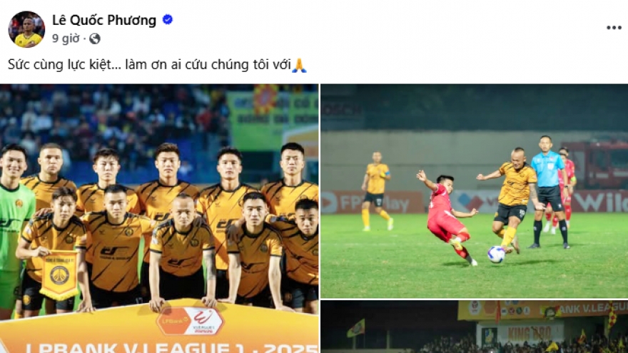 Cầu thủ của Thanh Hóa kêu cứu sau trận thua CLB CAHN