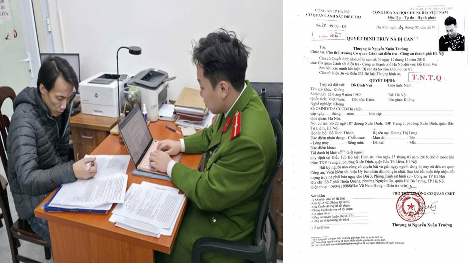 Đối tượng bị truy nã về tội giết người ra đầu thú sau 7 năm lẩn trốn