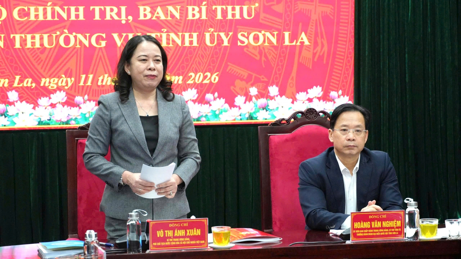 Phó Chủ tịch nước Võ Thị Ánh Xuân làm việc tại tỉnh Sơn La