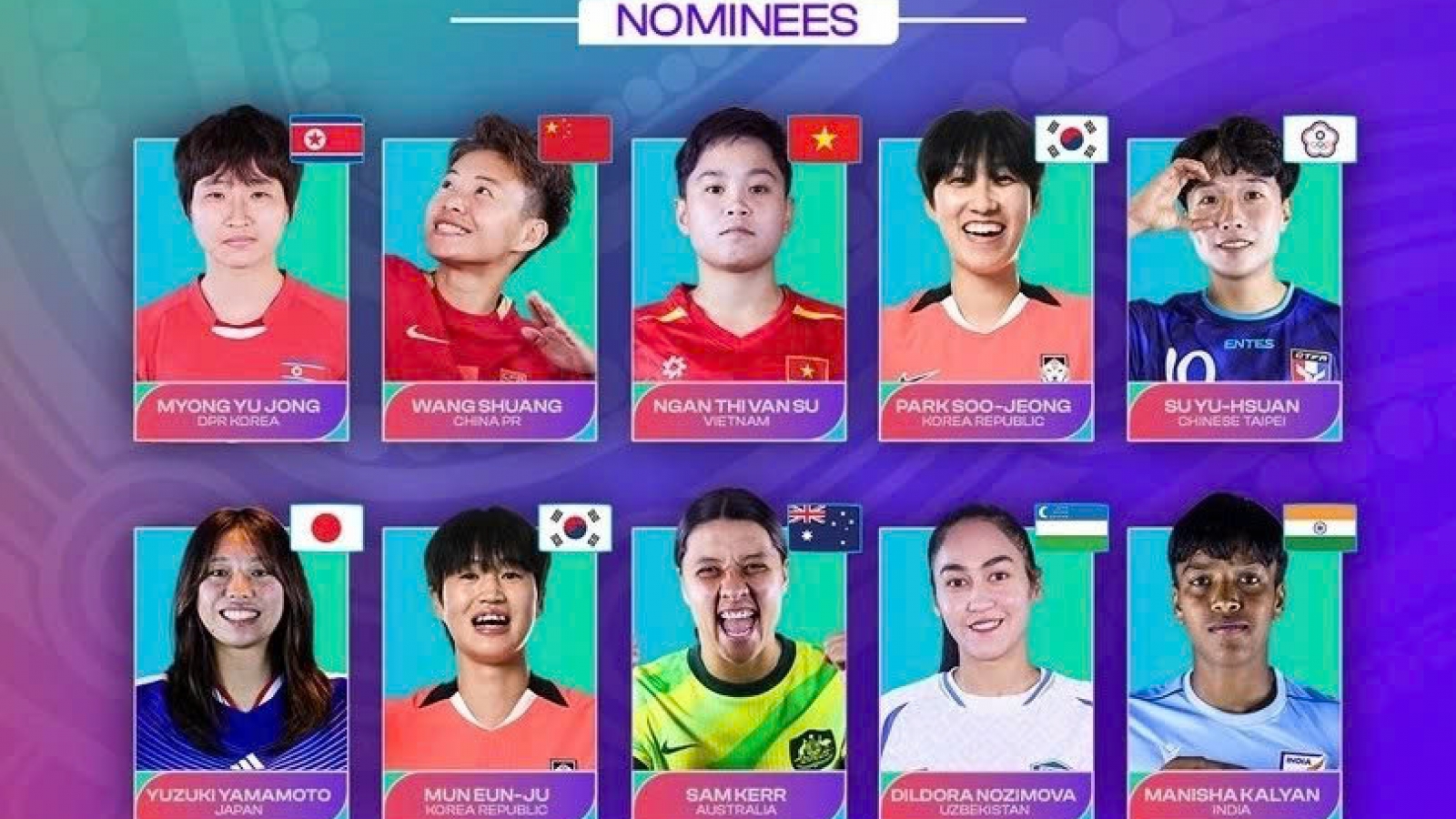 Van Su shortlisted for 2026 AFC Women’s Asian Cup best goal award