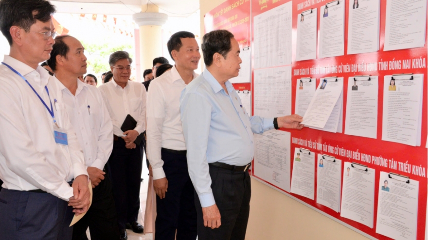 National Assembly Chairman inspects election preparations in Dong Nai