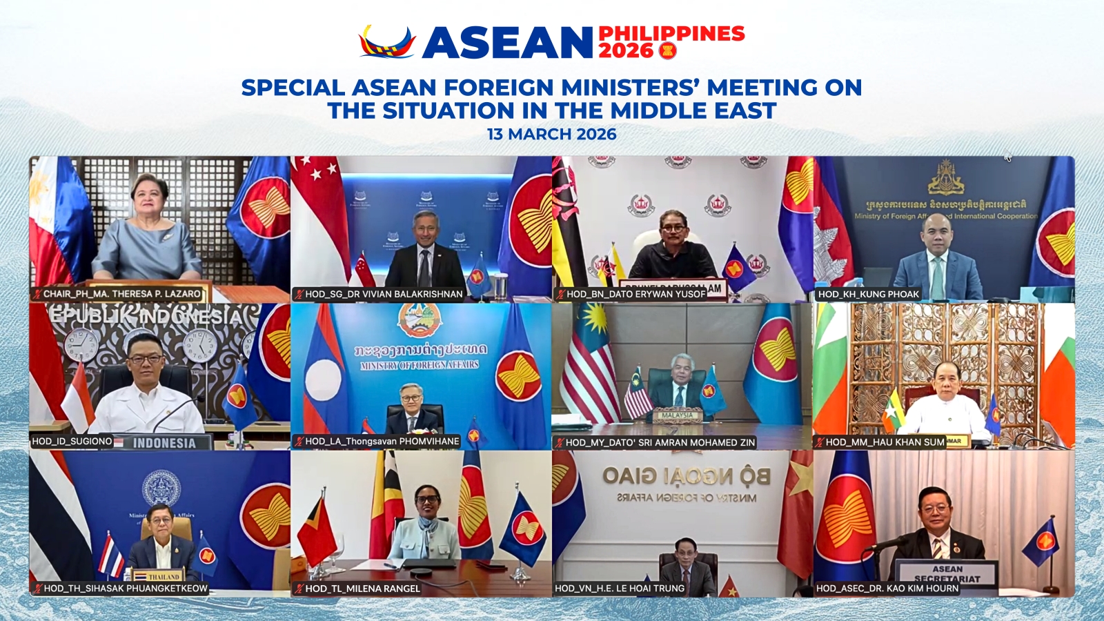 Kết quả cuộc họp đặc biệt Bộ trưởng Ngoại giao ASEAN về tình hình Trung Đông