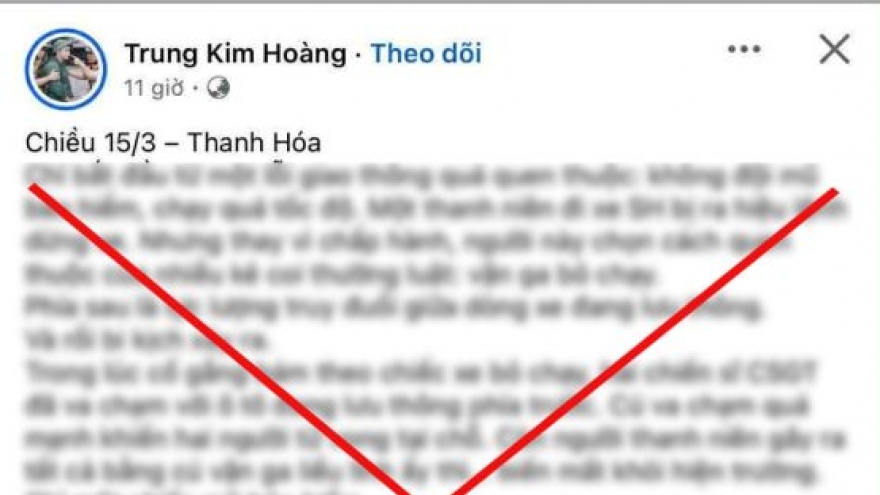 Công an Thanh Hóa bác tin “2 CSGT tử vong khi truy đuổi xe vi phạm”