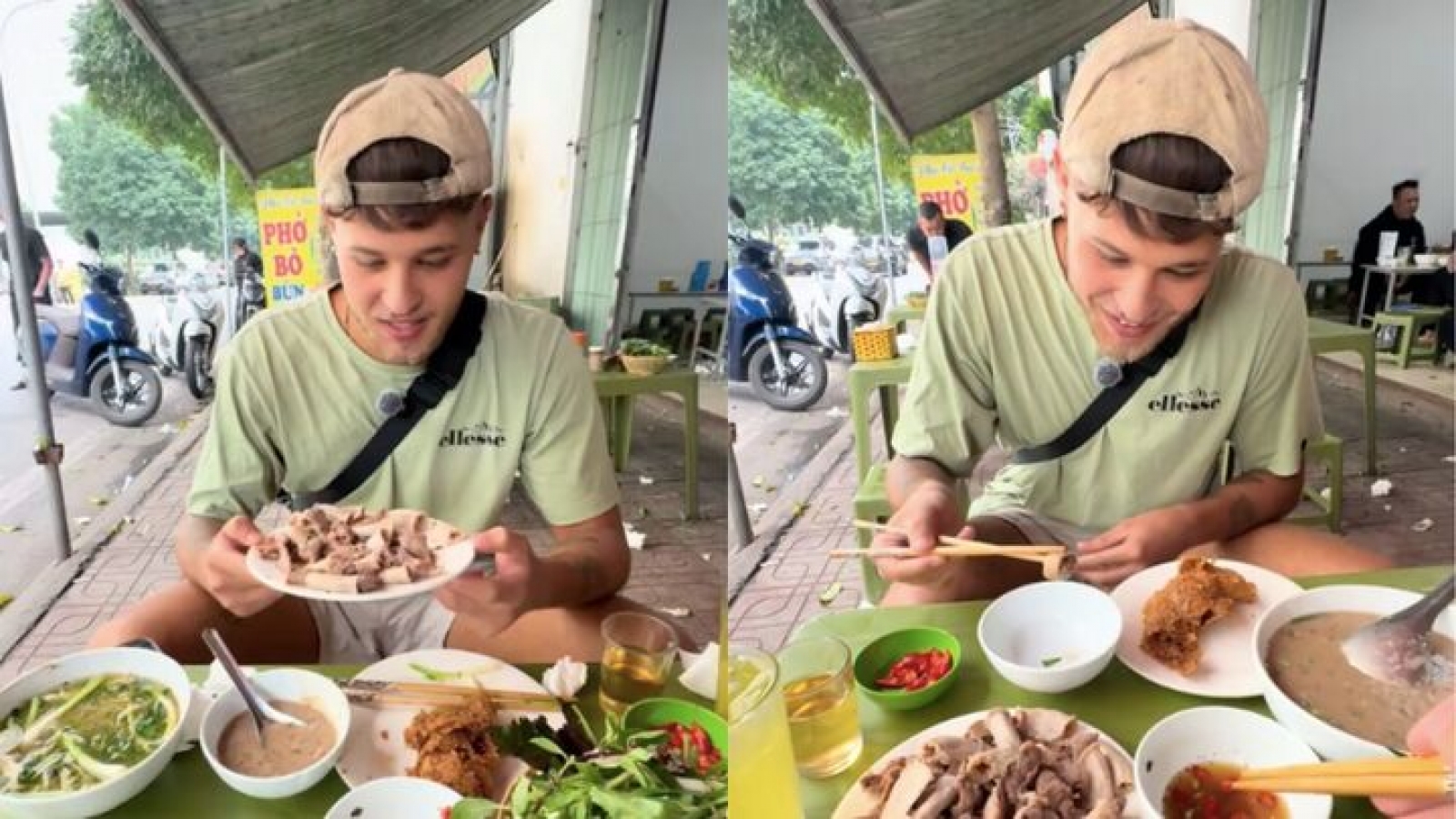 Anh Tây ăn sáng với lòng lợn và rượu táo mèo, khen "ngon nhức nách"