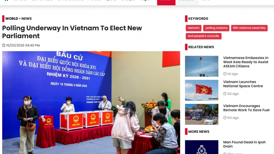 Báo chí quốc tế đưa tin đậm nét về cuộc bầu cử tại Việt Nam