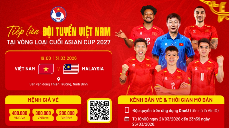 Công bố giá vé trận ĐT Việt Nam vs ĐT Malaysia tại Vòng loại cuối Asian Cup 2027