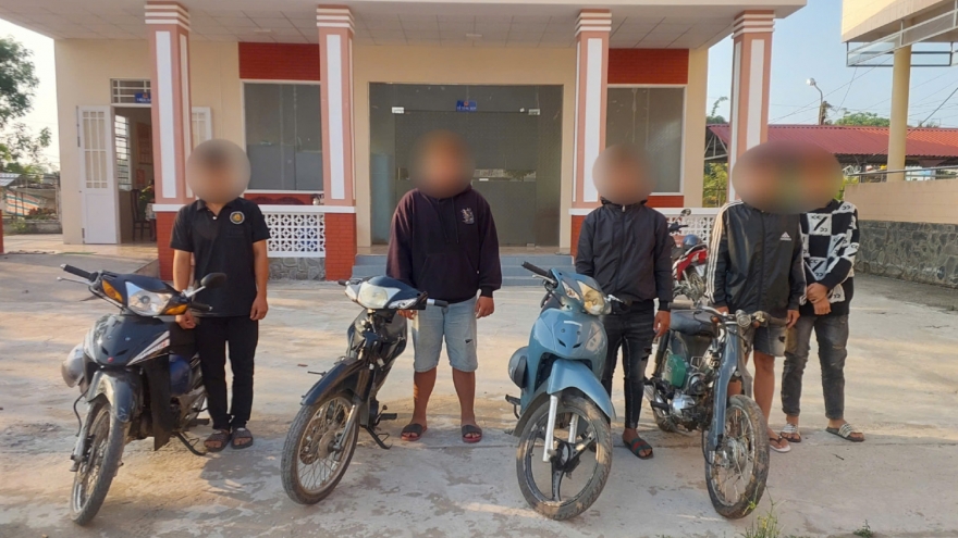 Ngăn chặn nhóm thanh thiếu niên tụ tập chuẩn bị đua xe trái phép