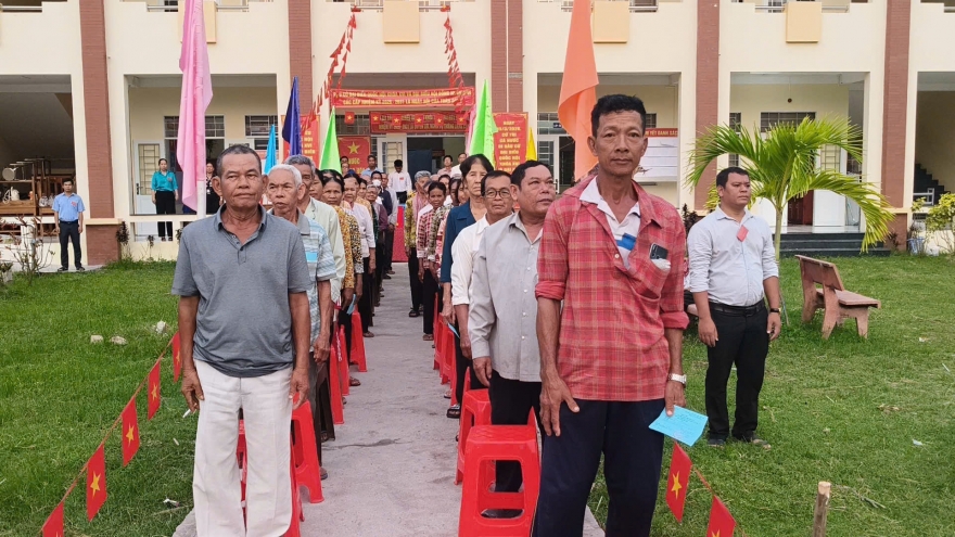 6 xã ở An Giang đạt 100% cử tri tham gia bỏ phiếu