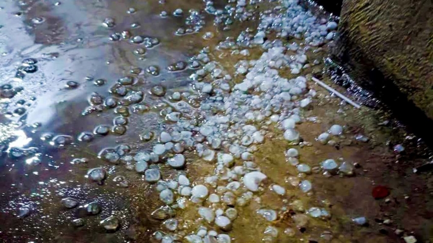 Hail hits Hanoi and multiple northern localities before dawn