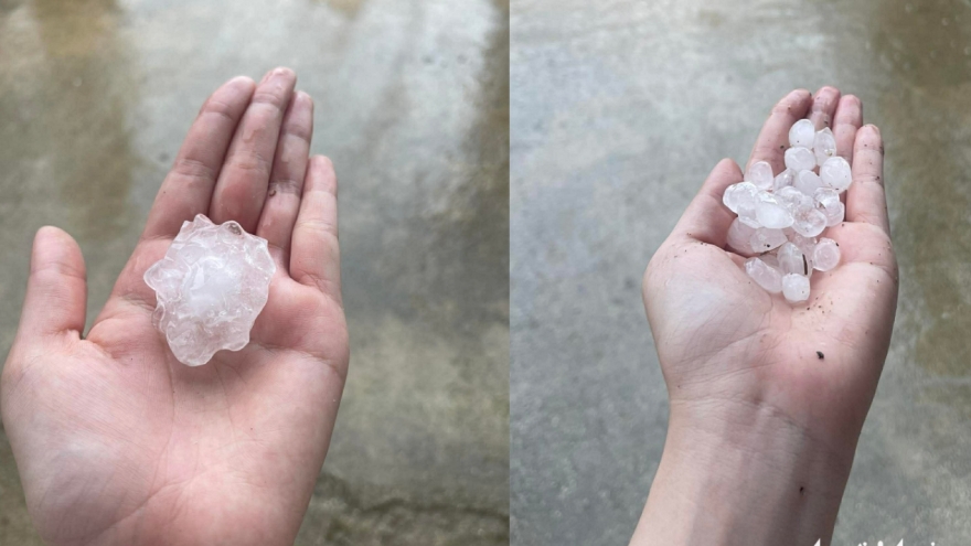 Mưa đá xuất hiện tại xã miền núi Nghệ An