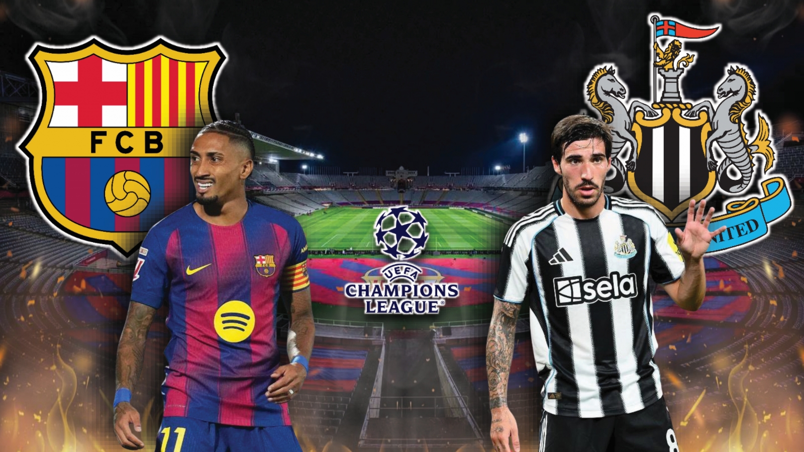 Dự đoán kết quả và đội hình ra sân trận Newcastle vs Barca vòng 1/8 Cúp C1 châu Âu