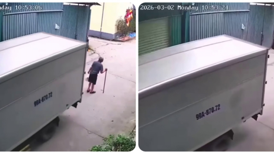 Xe tải lùi ẩu cán tử vong cụ ông 90 tuổi ở Hưng Yên