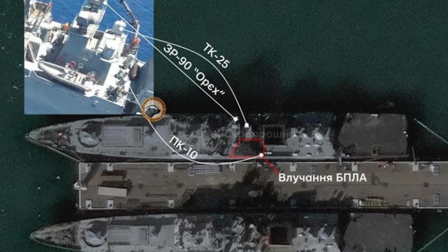 Ukraine tấn công gây thiệt hại nghiêm trọng cho tàu khu trục Admiral Essen Nga