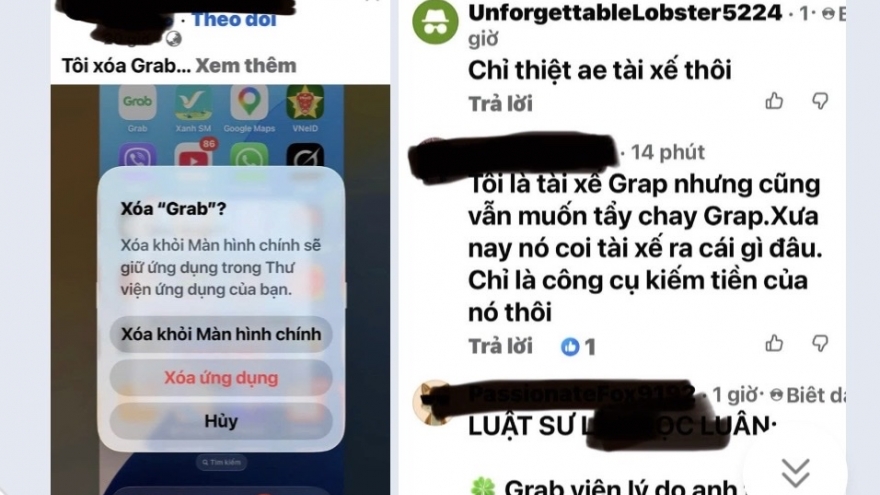 Vụ tài xế bị Grab khóa ứng dụng: Người dùng và tài xế kêu gọi tẩy chay